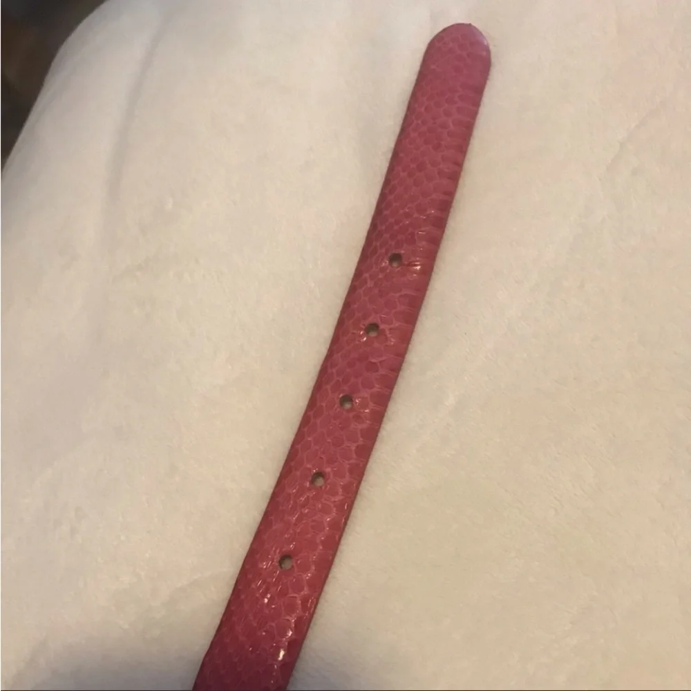 Genuine Snakeskin Women’s Belt Size M Pink